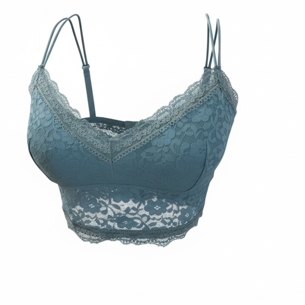 Vintage Gilly Hicks Lace Bralette in Dusty Blue•XL
